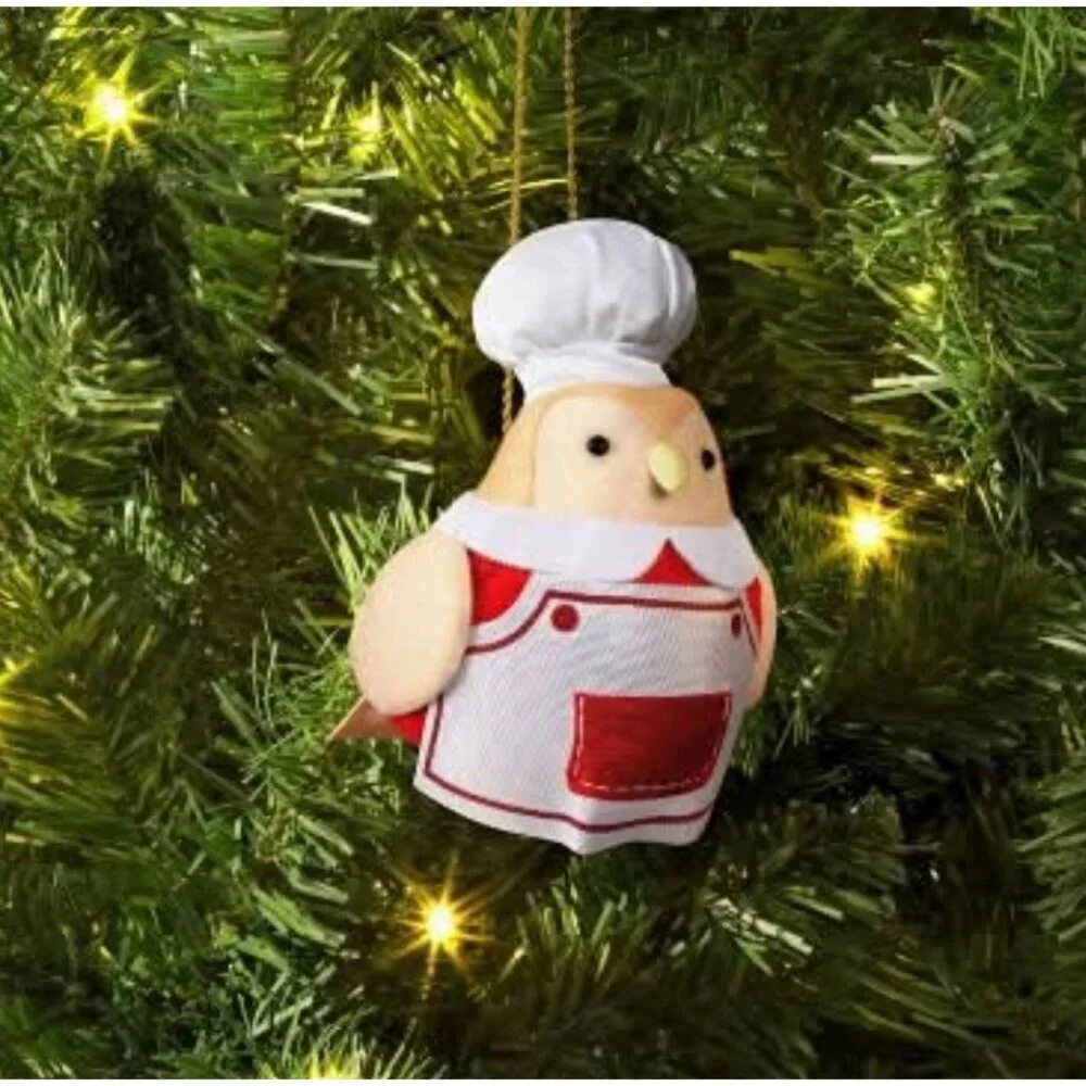 Target Christmas Fabric Chef Bird Ornament Wondershop™ Tree Decorations
